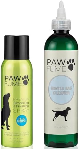 PAWFUME Premium Dog Spray (Blue Ribbon) + Ear Cleaner for Dogs by Pawfume