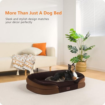 Dwanton Orthopedic Waterproof Large Dog Bed Sofa, Gel Memory Foam, 38" - Image 2
