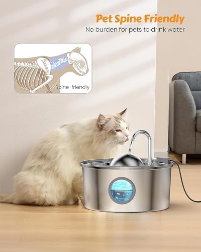 AONBOY Cat Water Fountain with 8 Filters + 8 Sponge Filters - Image 4