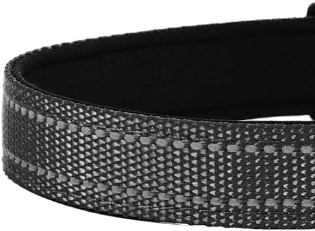 Reflective Dog Collar, Adjustable Soft Neoprene Padded,Black,L - Image 5