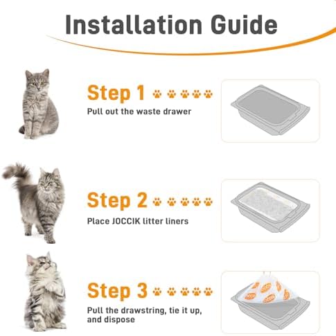 Cat Litter Bags for Automatic Litter Box Liners Compatible with MeoW SC01/C02/LR01, Waste Bags for X & MAX, 22" x 12.8" 100 Count - Image 4