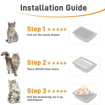 Cat Litter Bags for Automatic Litter Box Liners Compatible with MeoW SC01/C02/LR01, Waste Bags for X & MAX, 22" x 12.8" 100 Count - Image 4