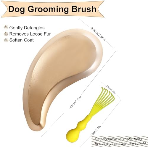 Gentle Grooming Puppy Brush with Gift Box (Rose Gold) - Image 2