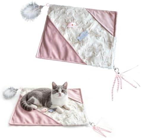 Cat Crinkle Play Mat with Catnip Interactive Cats Activity Mat for Indoor by Unknown