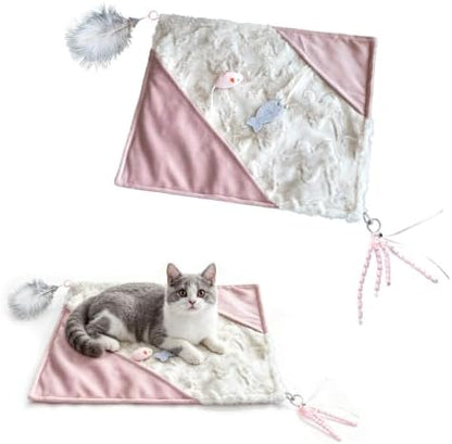 Cat Crinkle Play Mat with Catnip Interactive Cats Activity Mat for Indoor by Unknown