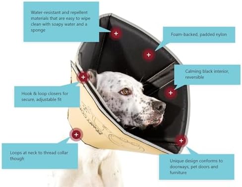 All Four Paws Comfy Cone Pet Cone for Dogs, Cats, Small-Long, Tan - Comfortable Soft Dog Cone Collar Alternative for After Surgery, Wound Care, Spay, Neuter - Dog and Cat Recovery Elizabethan-Collar - Image 4