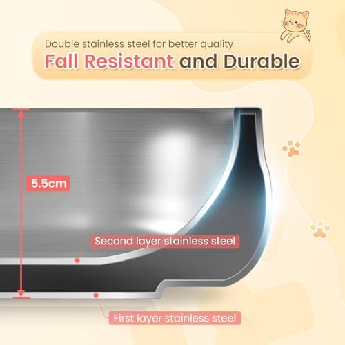 Pawaii Small Dog Bowl, 12 oz Stainless Steel Food and Water Bowl, 1 Pack - Image 3
