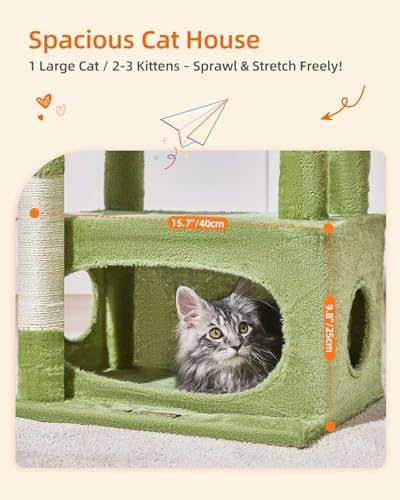 Taoqimiao Cat Tree, 38.5In Cat Tower for Indoor Cats, Suitable for Kittens - Image 2