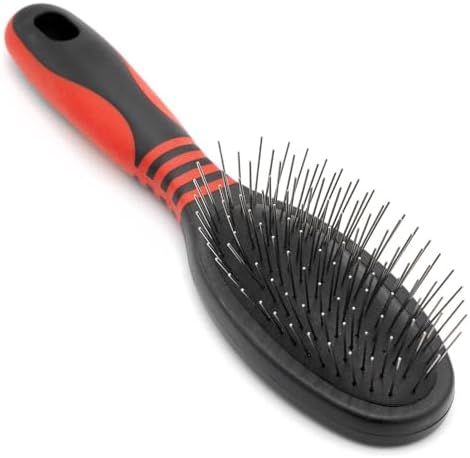 Jeffers Pet Single Sided Pin Brush for Dogs Cats Horses, Patented Pin Pad, Durable Bristles, Detangling Grooming Brush for Medium to Long Hair, Smooth Finish, Tangle Free Coat, Travel Size - Medium - Image 7