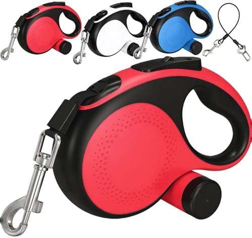 26 ft Retractable Dog Leash for Large Dogs, TPE Grip, Blue by Unknown