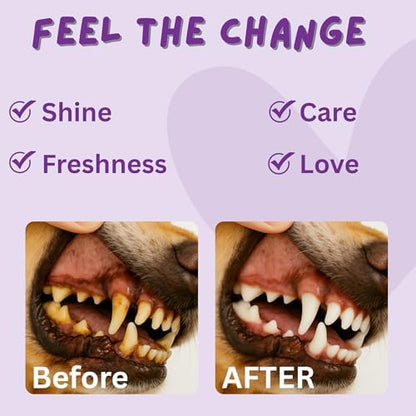 Dog & Cat Dental Finger Wipes, Fresh Breath, No Rinse, 100 Count - Image 5