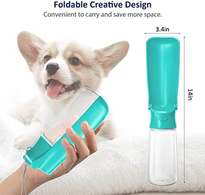 WePet Foldable Portable Dog Water Bottle Puppy Water Dispenser with Drinking Feeder, 19 OZ, High-Temperature Resistant Leak Proof for Pets Outdoor Walking, Hiking, Travel, Food Grade Plastic BPA Free - Image 3