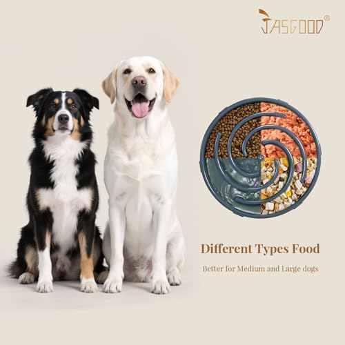 JASGOOD Slow Feeder Dogs Bowl for Large Medium Dogs,Anti-Gulping Pet Slower Food Feeding Bowls Stop Bloat,Preventing Choking Healthy Design Dogs Bowl - Image 4