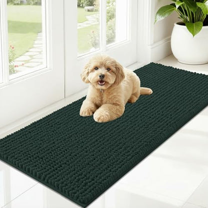 OLANLY Dog Door Mat for Muddy Paws 47x20, Extra Absorbent Chenille Mud Mat by OLANLY