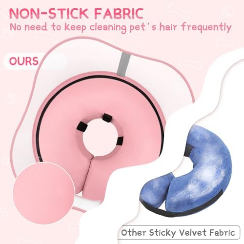 Supet Raised Inflatable Dog Cone Collar to Stop Licking, Soft Dog Cone Alternative After Surgery, Pet Neck Donut Collar for Small Medium Large Dogs - Image 4