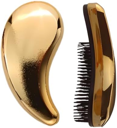 Comma-Shaped Small Dog Brush, Puppy Essentials (Rose Gold) by PetJoyHaven
