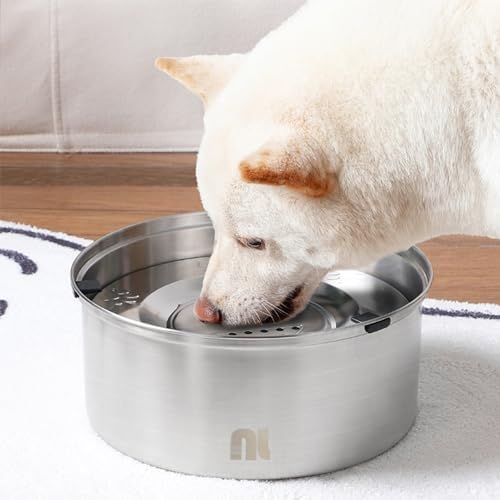 1L/0.26 Gallon Dog Water Bowl No Spill, Stainless Steel No Spill Water Bowl for Dogs, Slow Water Dog Bowl, No Splash Dog Water Bowls - Image 5