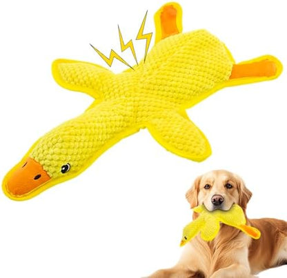 No Stuffing Dog Squeak Toys, Duck Chew Toys for Small to Large Puppies by Unknown