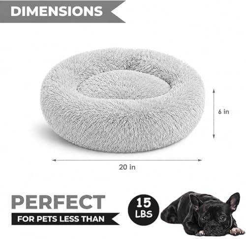 Whiskers & Friends Cat Beds for Indoor Cats & Small Dog, Fluffy Cat Bed - Image 2
