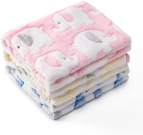 1 Pack 3 Blankets for Dog Puppy Cat (Medium 30x20'', Pink, Yellow, Blue) by CADONO