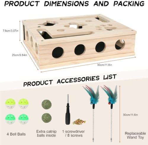 Cat Scratch Puzzle Enrichment Box,Cat Claw Care,Stress-Free Trimming Nails - Image 2