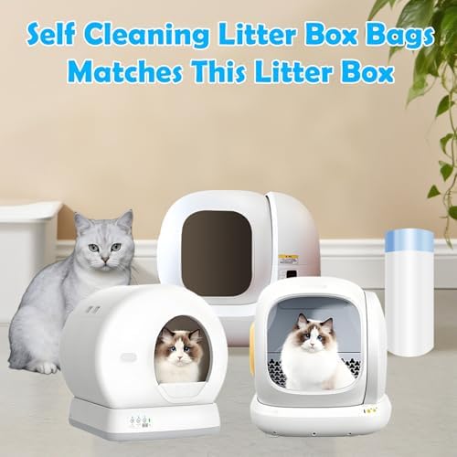 Cat Litter Bags 60 Count, 26.37"X15.74",Tear-Resistant Litter Box Liners,Automotic Litter Box Waste Bags,Thick Heavy Duty Drawstring Replacement Cat Box Liners Kitty Liter Bags for Cat Poop - Image 3