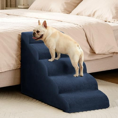 Aodisman Dog Stairs for High Beds,5 Step Pet Ramp for Dogs and Cats,22.4" H - Image 4