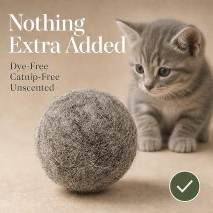Wool Cat Toys, Felt Toy Balls, Gray, 6PCS - Image 5