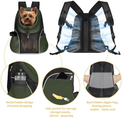WOYYHO Pet Dog Carrier Backpack, Ventilated Mesh Small Dog Front Backpack - Image 3