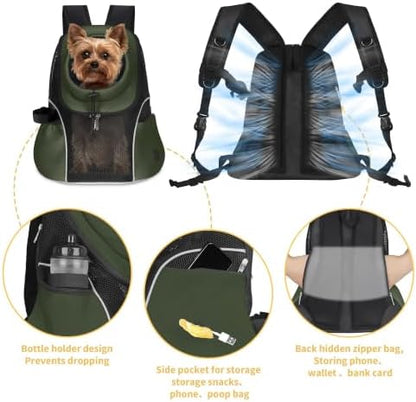 WOYYHO Pet Dog Carrier Backpack, Ventilated Mesh Small Dog Front Backpack - Image 3