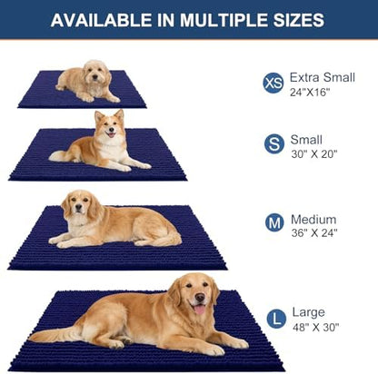 OLANLY Dog Door Mat for Muddy Paws 47x24, Extra Absorbent Chenille Mud Mat - Image 2