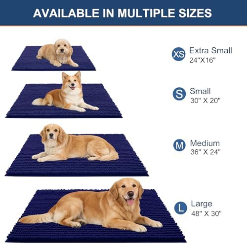 OLANLY Dog Door Mat for Muddy Paws 47x17, Extra Absorbent Chenille Mud Mat - Image 2