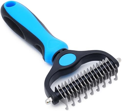 Dog Grooming Rake, Dog Brush for Shedding for Dogs and Cats by AKEISHE