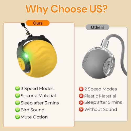 Interactive Cat Toys with Bird Sounds & 7 Speed Modes for Indoor Cats Play - Image 4