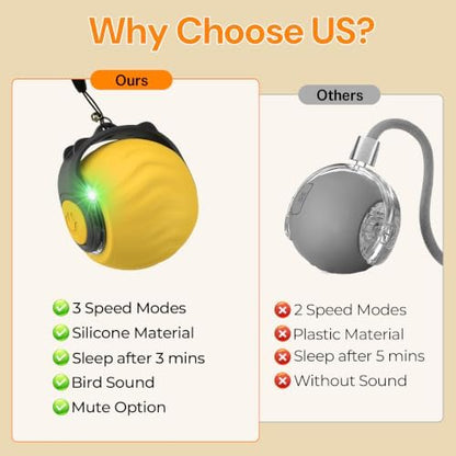 Interactive Cat Toys with Bird Sounds & 7 Speed Modes for Indoor Cats Play - Image 4