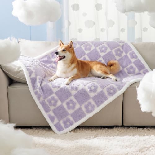 LE SURE Waterproof Dog Blankets for Large Dogs Cute Cozy 3D Jacquard,40x50 by Lesure