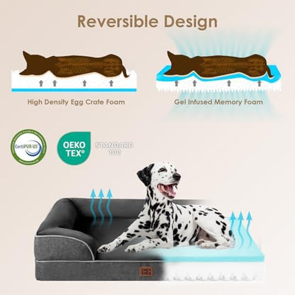 EHEYCIGA Orthopedic Dog Bed Medium Size Dog, Waterproof Washable Pet Beds - Image 4