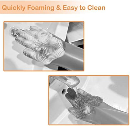 Silicone Pet Grooming Gloves Dog Washing Gloves for Bathing Massaging - Image 4