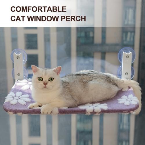 Cute Cat Window Perch, Foldable Cat Window Hammock, Purple - Image 2