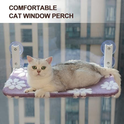 Cute Cat Window Perch, Foldable Cat Window Hammock, Purple - Image 2