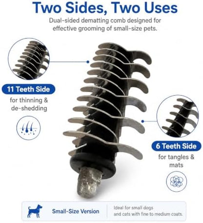 Dematting Comb for Dogs & Cats, Dual-Sided Rake for Long Hair - Image 2