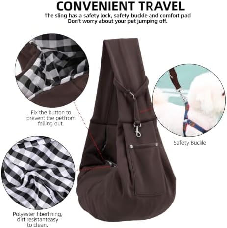 ARZQUT Dog and Cats Carrier Sling, Small Pet Carrier with Storage Pocket - Image 4