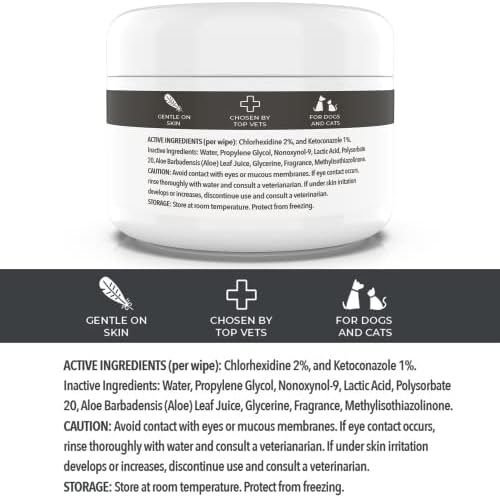 Smiling Paws Pets Comprehensive Pet Care Bundle: Tris Flush Dog & Cat Ear Cleaner Solution with Advanced Cat & Dog Skin Treatment Wipes - Image 5