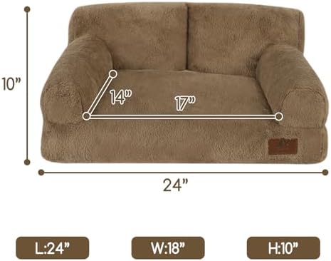 Hollypet Small Dog Large Cat Bed Puppy Couch Beds for Pets up to 25 lbs - Image 3