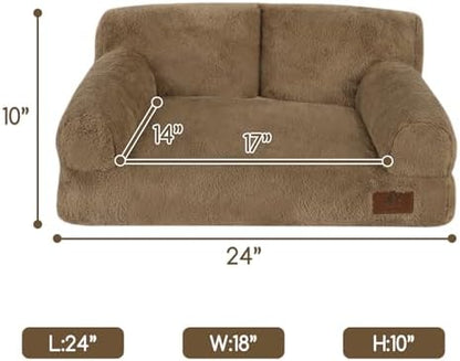 Hollypet Small Dog Large Cat Bed Puppy Couch Beds for Pets up to 25 lbs - Image 3