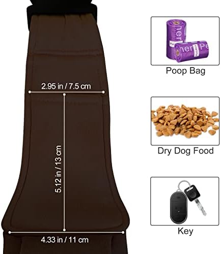 PETLOFT Reversible Dog Cat Sling Carrier, Small Dog Carrier, Adjustable Dog Sling, Hands Free Cross Body Carrier with Collar Hook for Dog/Cat/Bunny up to 11lb (Brown) - Image 6