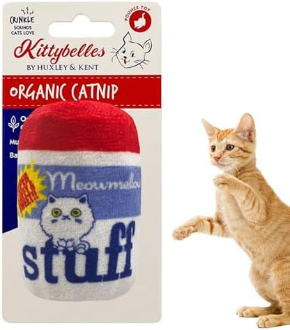 Huxley & Kent Plush Cat Toy | Meowmellow Stuff | Snack Attack Strong Catnip Filled Cat Toy | Plush Interactive Kitten and Cat Toy with Catnip and Crinkle | Kittybelles by HuxleyKent