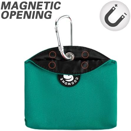 Dog Treat Pouch Magnetic Closure Small Dog Training Treat Pouch Pocket Sized Small Dog Treat Pouch with Clip (Green) - Image 2