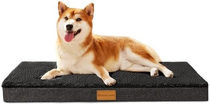 Patas Lague Orthopedic Medium Dog Bed Washable Pet Sofa Mat 30''X20''Black by PatasLague