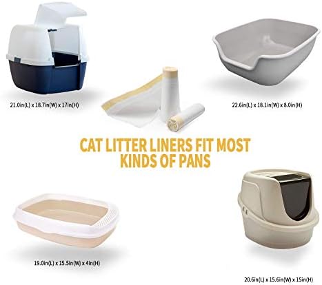 KONE Cat Litter Box Liners, 14 Count Jumbo Extra Durable Large Drawstring Kitty Litter Pan Bags Cat Waste Litter Bags Pet Supplies 36" x 18" - Image 4
